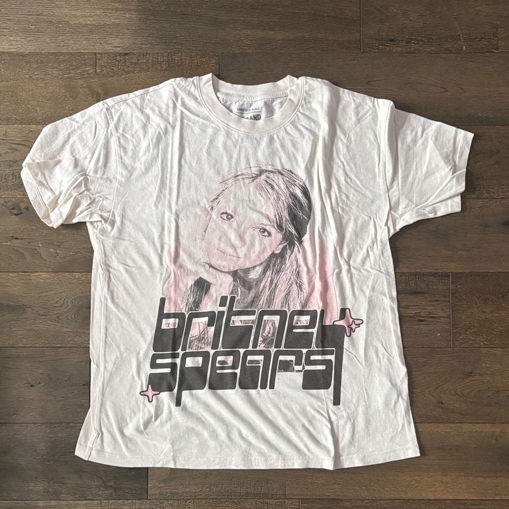 American Eagle Outfitters White Britney Spears Graphic Tee
